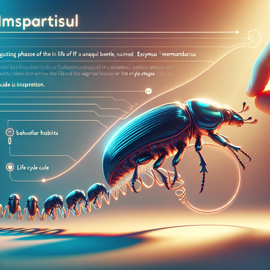 The Fascinating World of Esymus Merdarius: A Beetle with a Unique Lifestyle