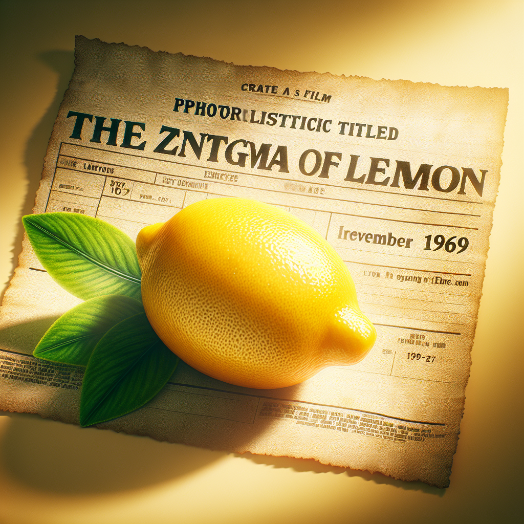 The Zesty Enigma of "Lemon" (1969 Film)